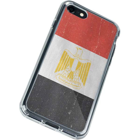 Egyptian Flag Distressed iPhone SE (2nd & 3rd Gen) Clear Case